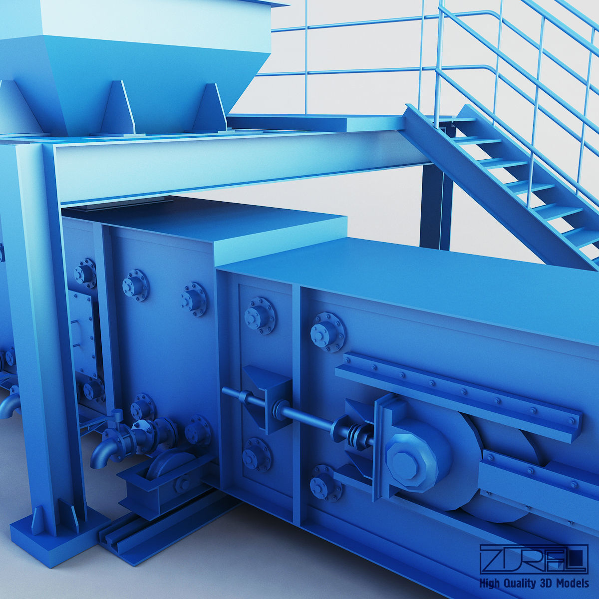 Drycon conveyor belt Low-poly 3D model_11