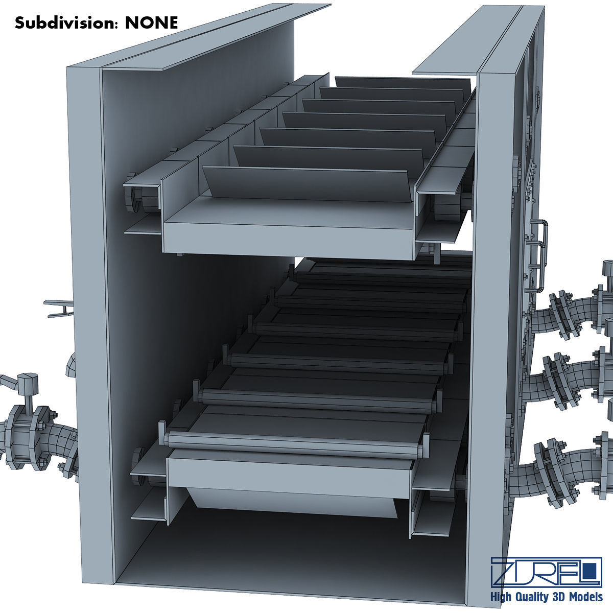 Drycon conveyor belt Low-poly 3D model_28