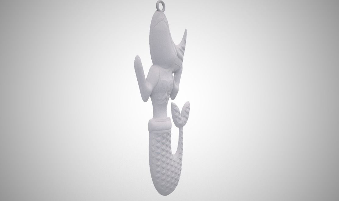 Mermaid Necklace 3D print model_8
