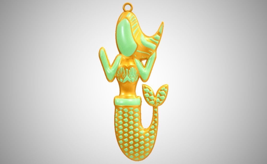 Mermaid Necklace 3D print model_12