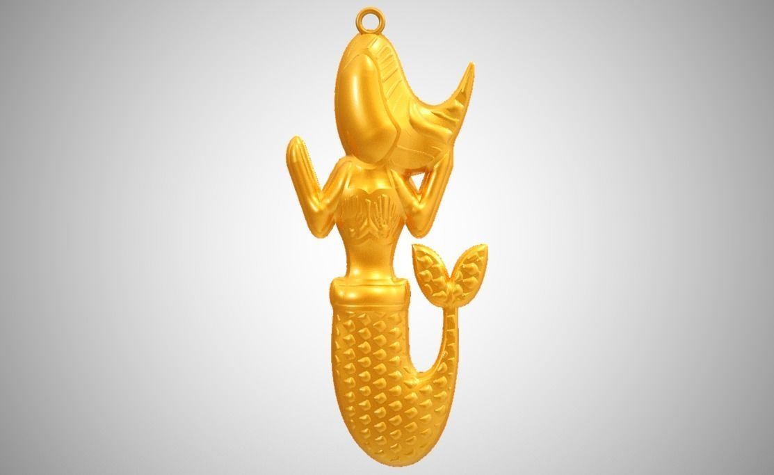 Mermaid Necklace 3D print model_14