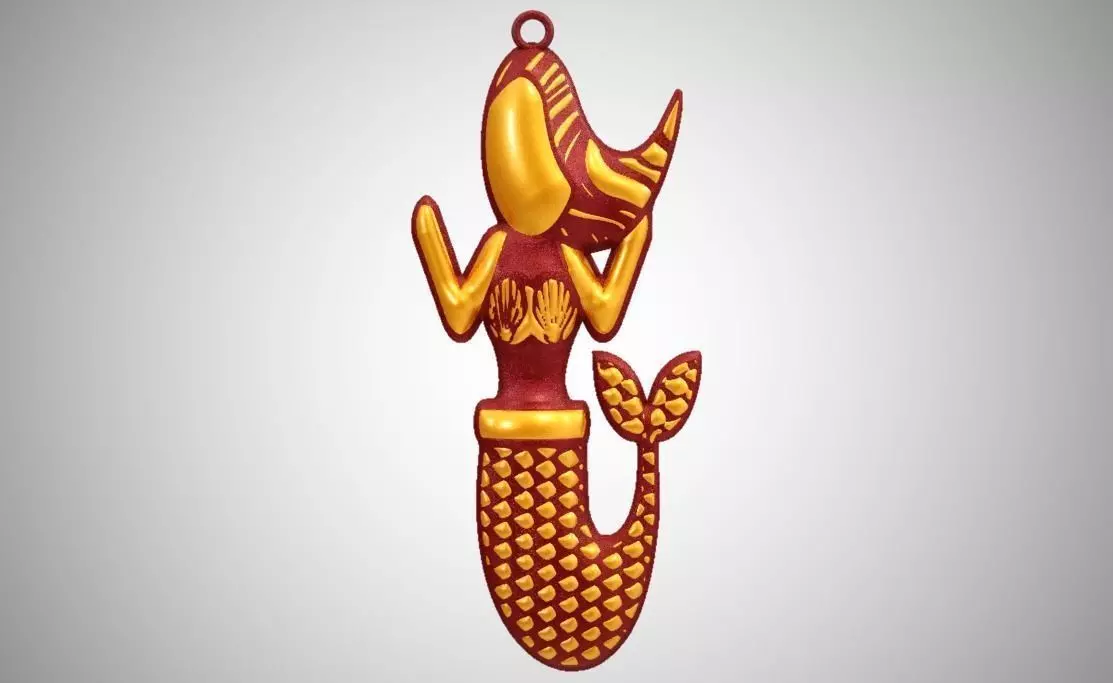 Mermaid Necklace 3D print model_0