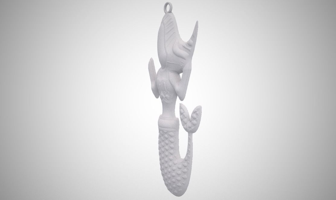 Mermaid Necklace 3D print model_7