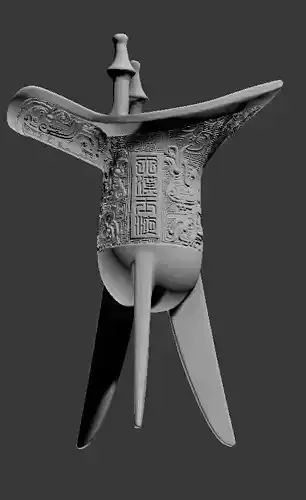 china Bronze ware Wine cup 3D model