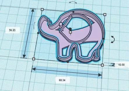 Elephant Cookie Cutter 3D print model_0