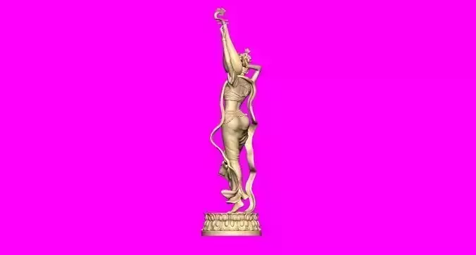 3DMAX model chinaDunhuang   Flying Apsaras