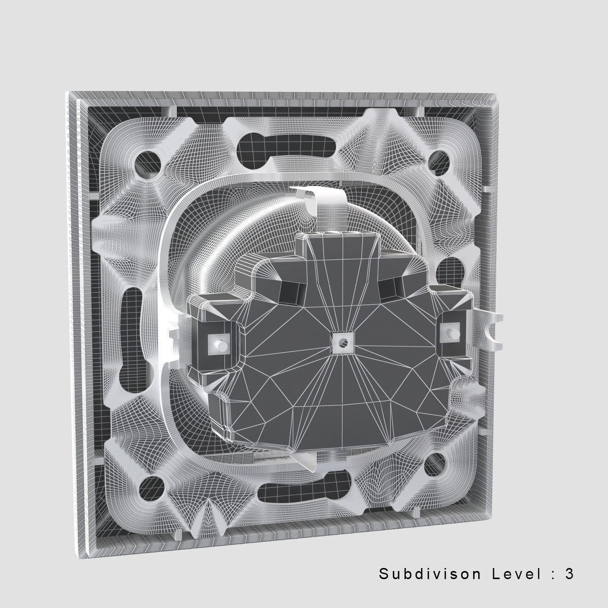 Plug Socket Low-poly 3D model_7