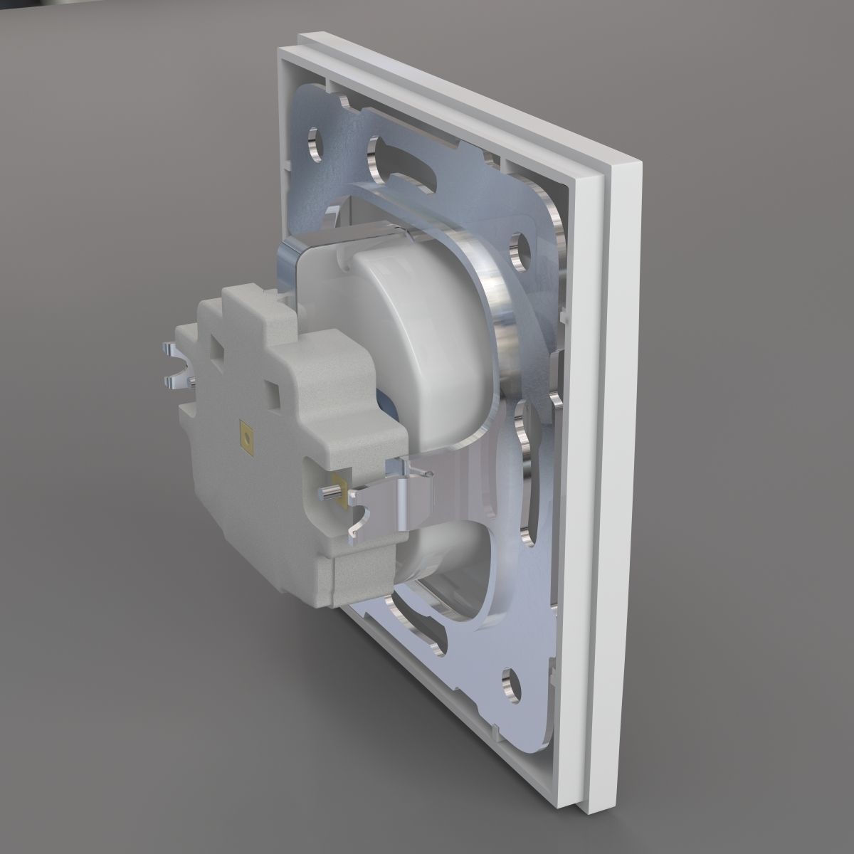 Plug Socket Low-poly 3D model_3