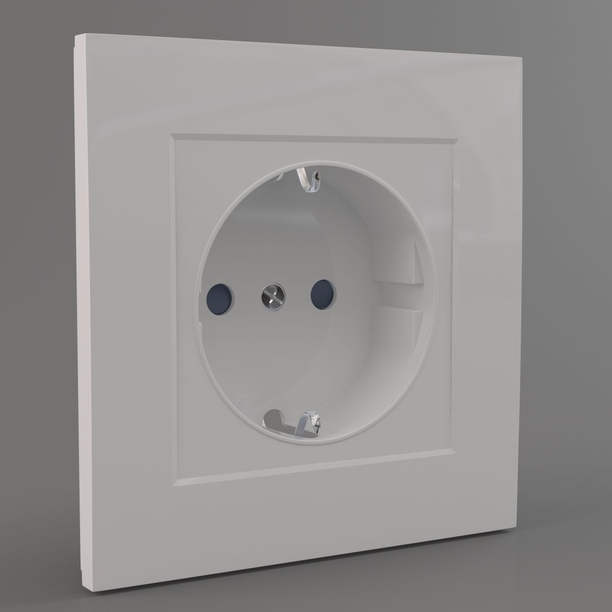 Plug Socket Low-poly 3D model_5