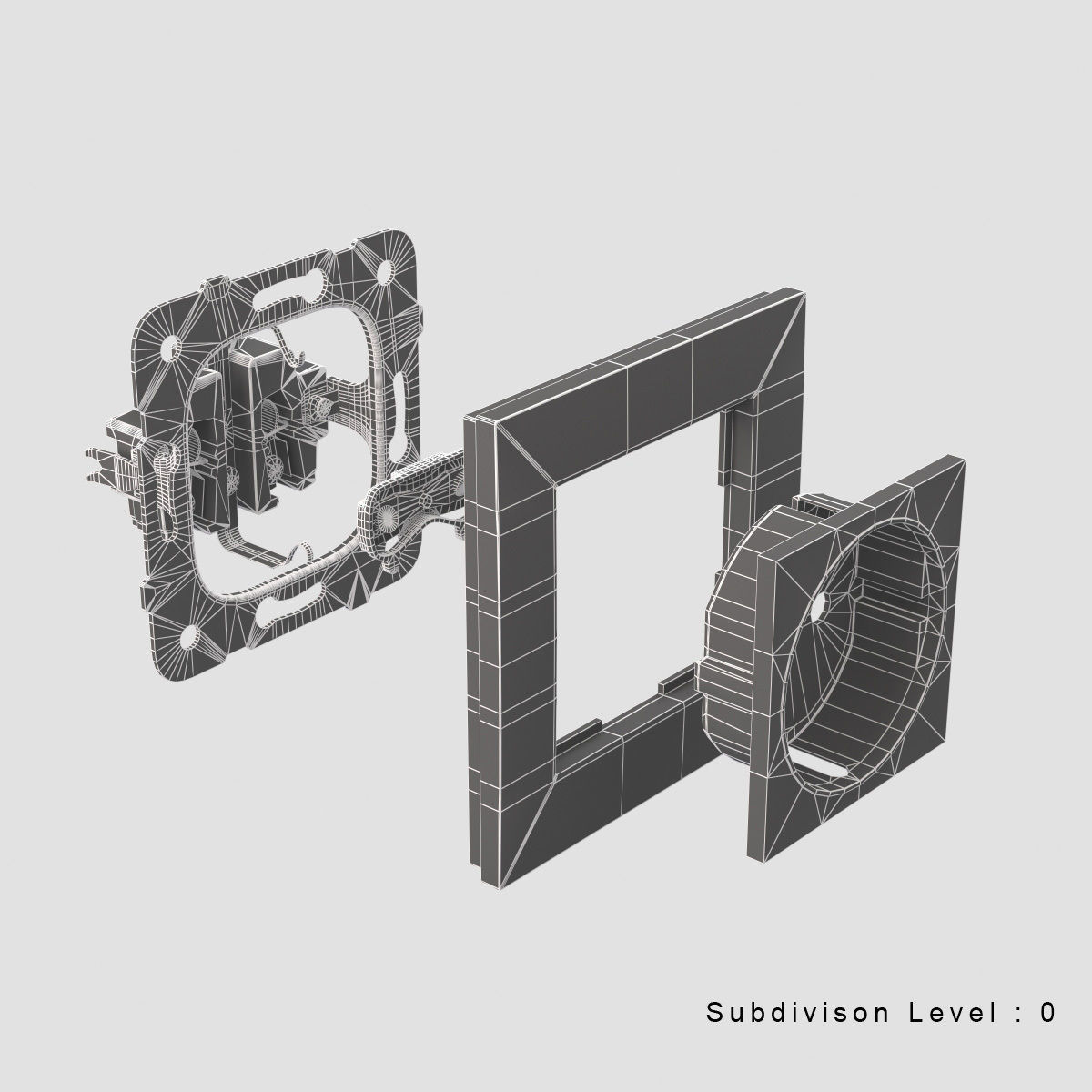 Plug Socket Low-poly 3D model_8