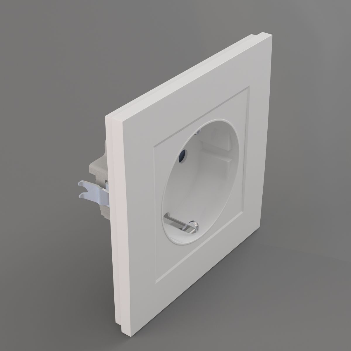 Plug Socket Low-poly 3D model_1