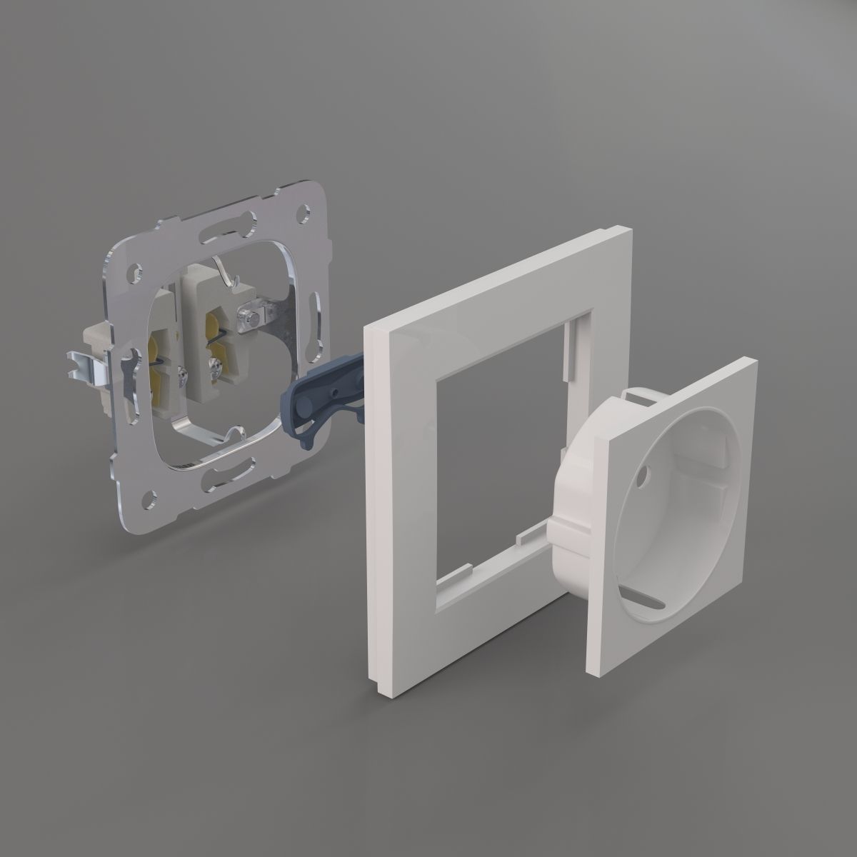 Plug Socket Low-poly 3D model_2