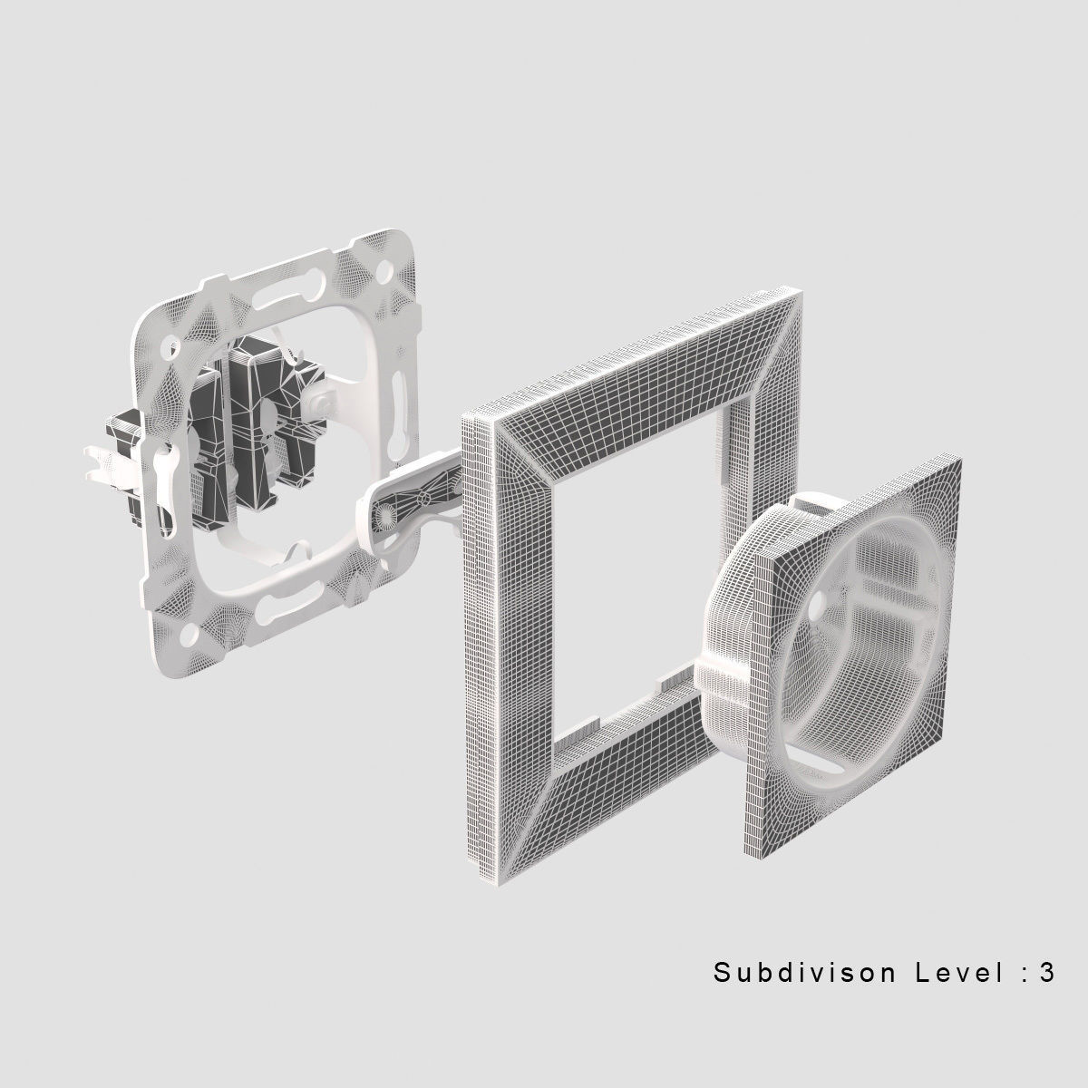 Plug Socket Low-poly 3D model_9