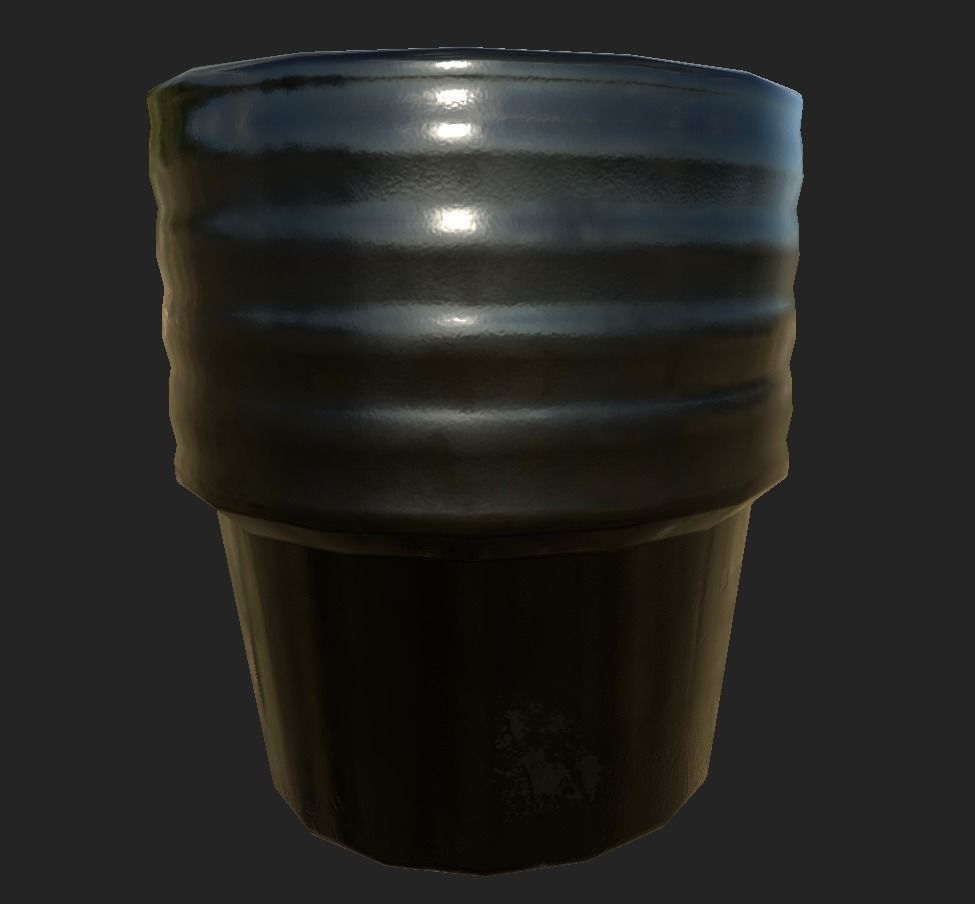 Ceramic coffee mug Low-poly 3D model_1