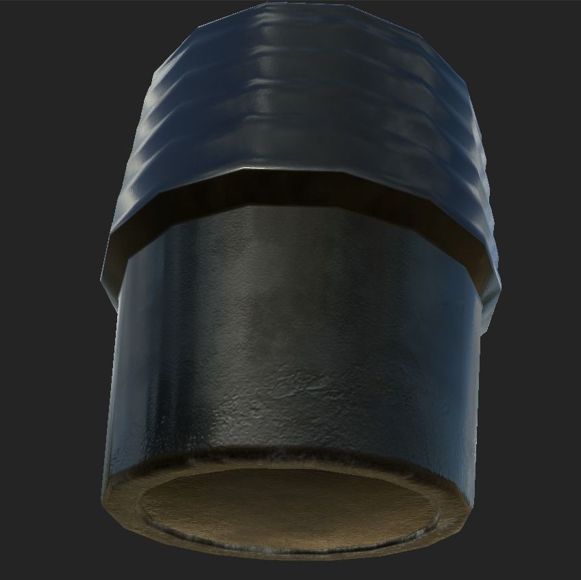 Ceramic coffee mug Low-poly 3D model_3