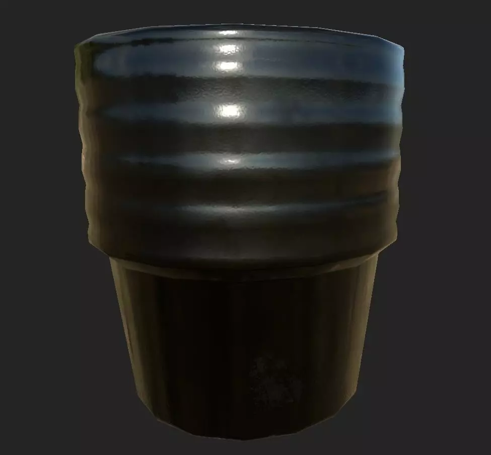 Ceramic coffee mug Low-poly 3D model_0