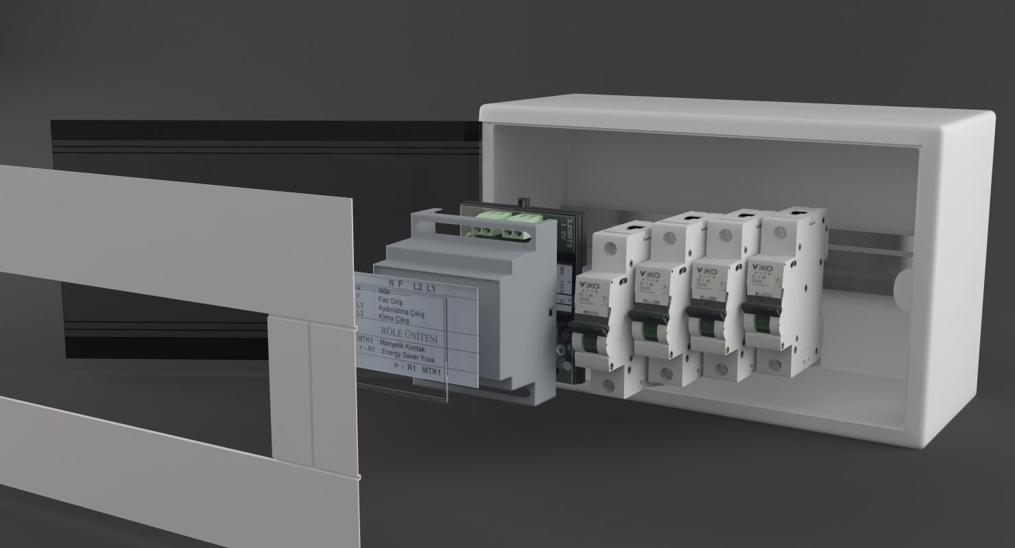 Fuse Box Low-poly 3D model_6