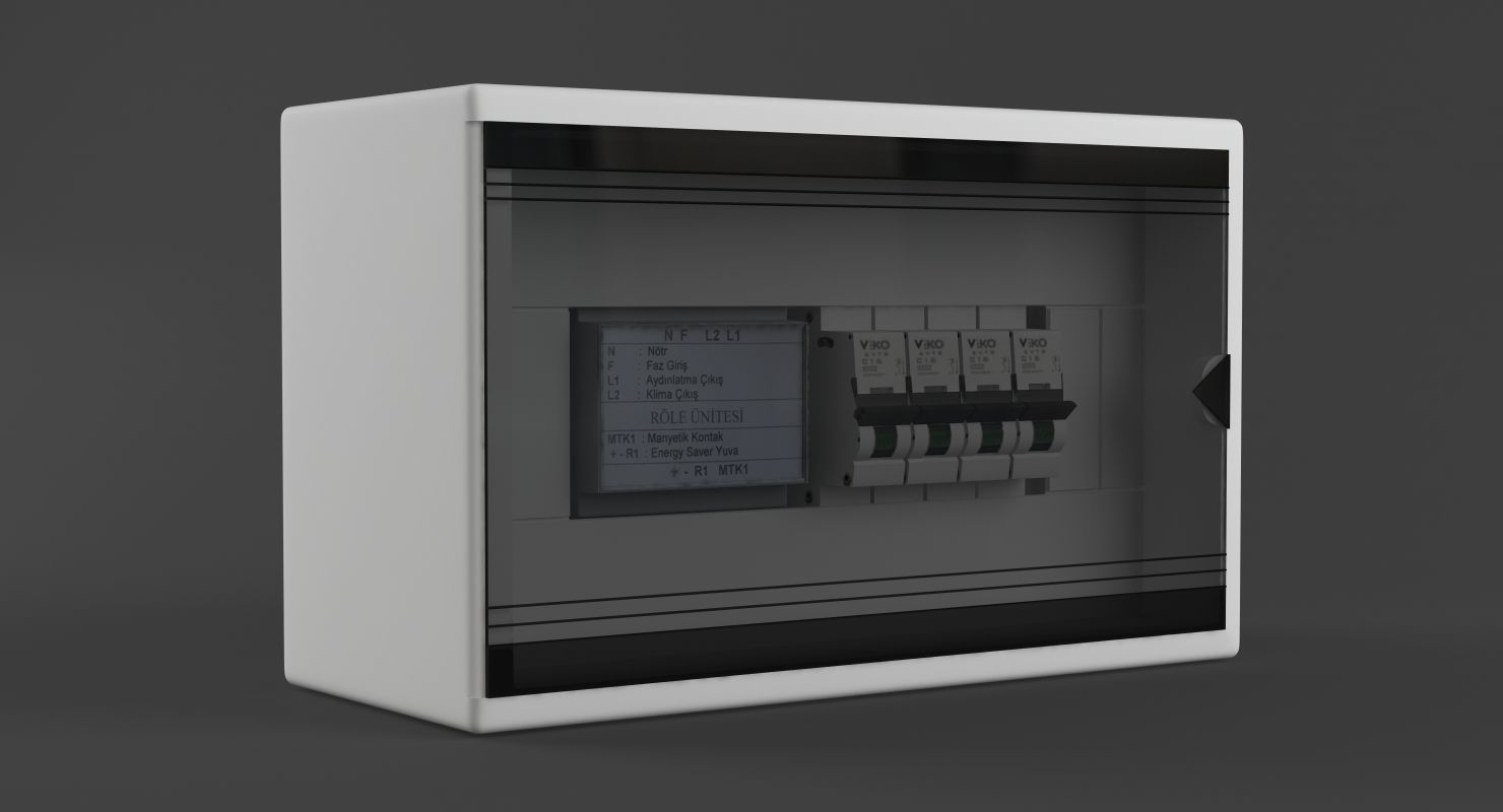 Fuse Box Low-poly 3D model_1