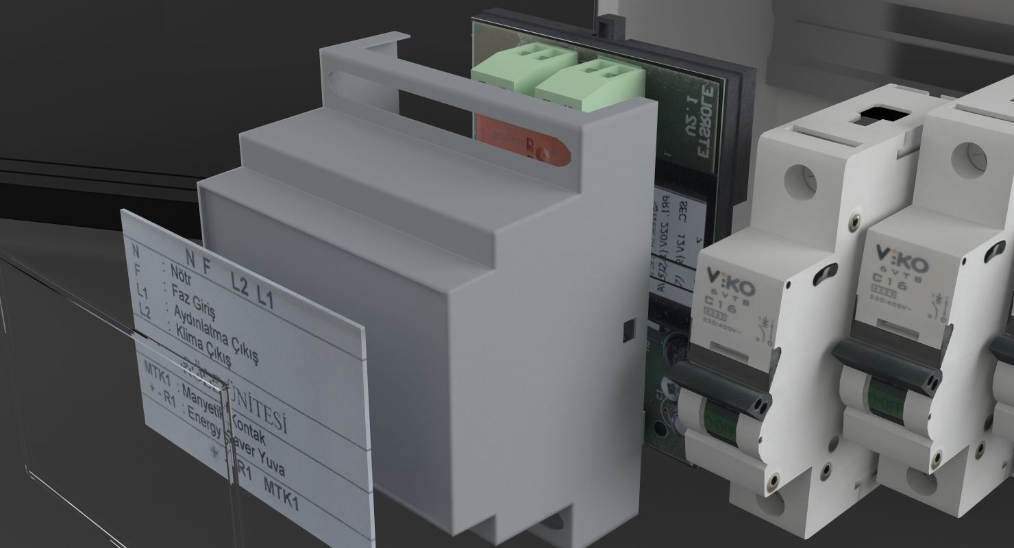 Fuse Box Low-poly 3D model_7