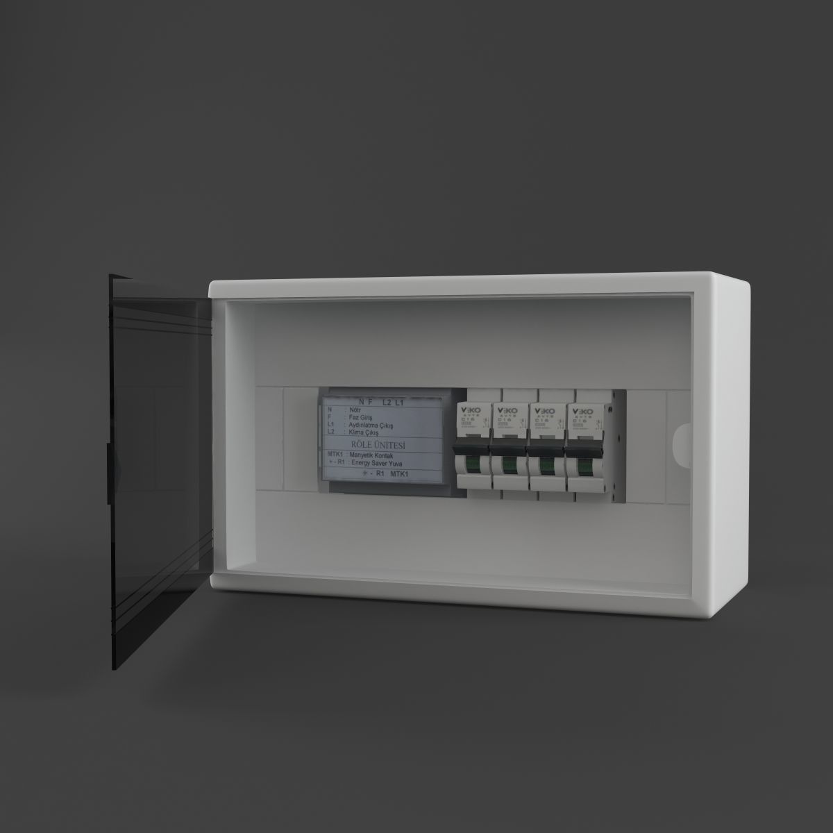 Fuse Box Low-poly 3D model_2