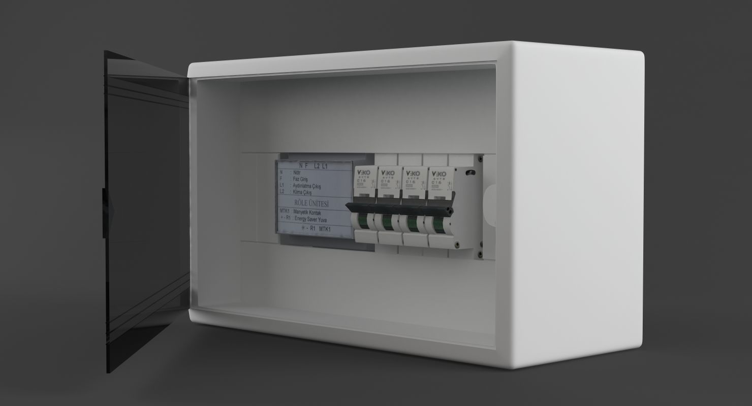 Fuse Box Low-poly 3D model_4