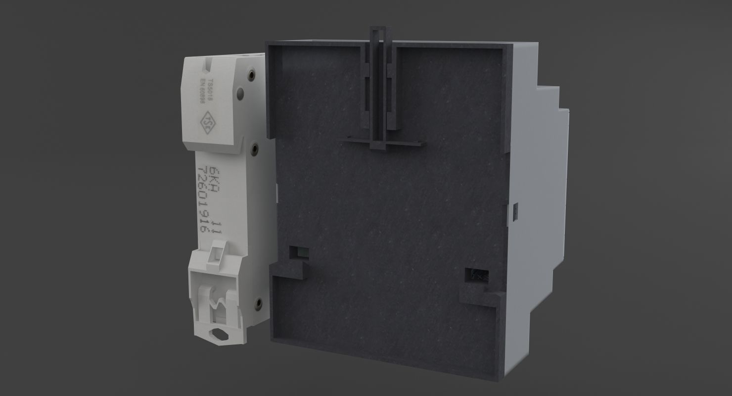Fuse Box Low-poly 3D model_8