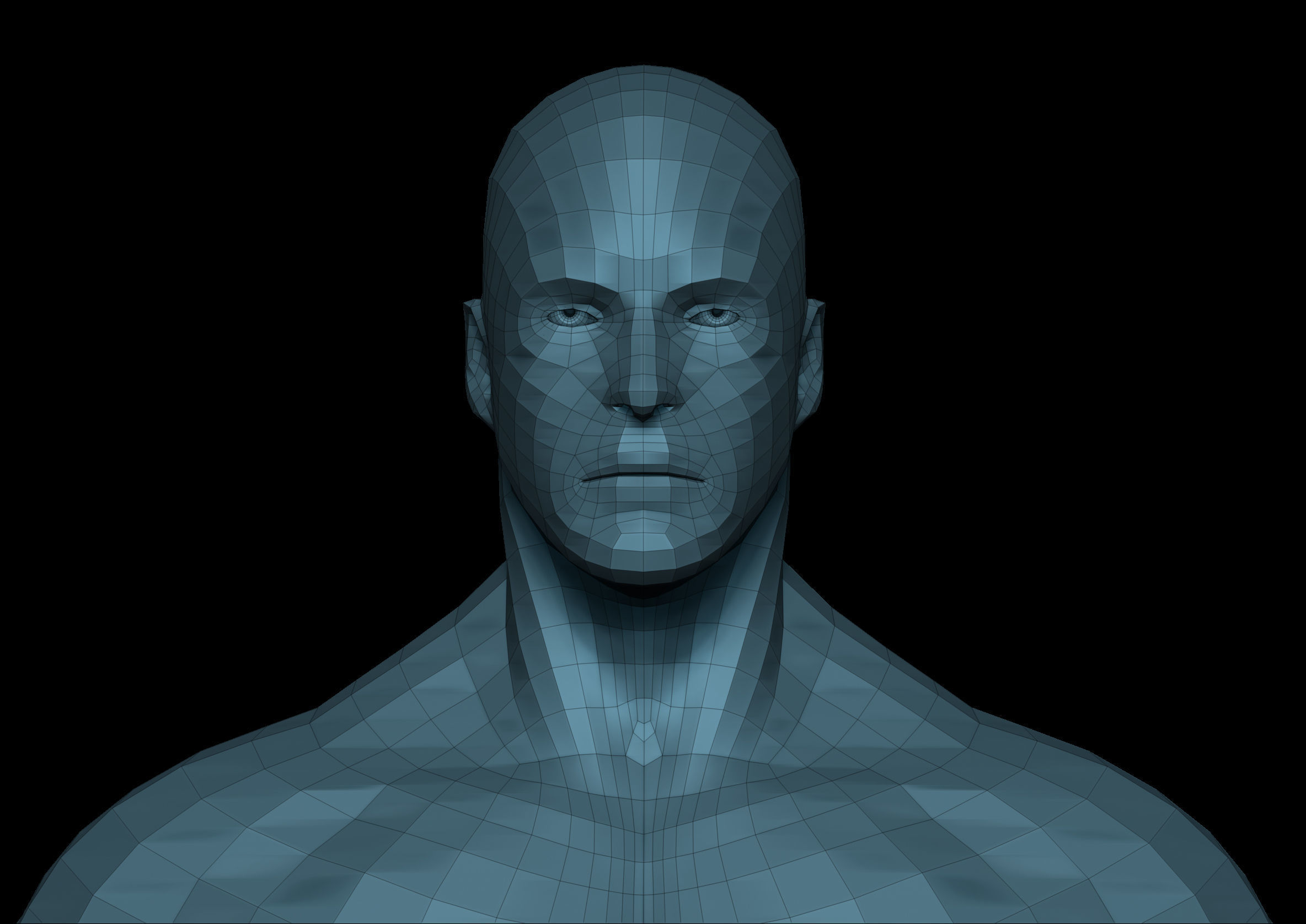 Male 3D Basemesh Model Low-poly 3D model_6