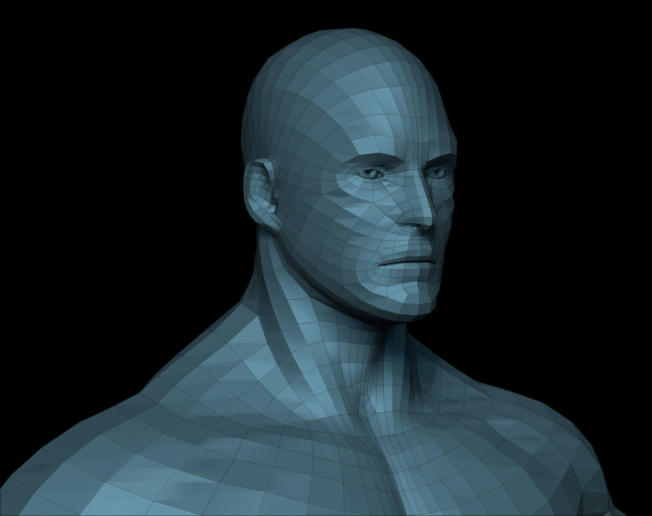 Male 3D Basemesh Model Low-poly 3D model_7