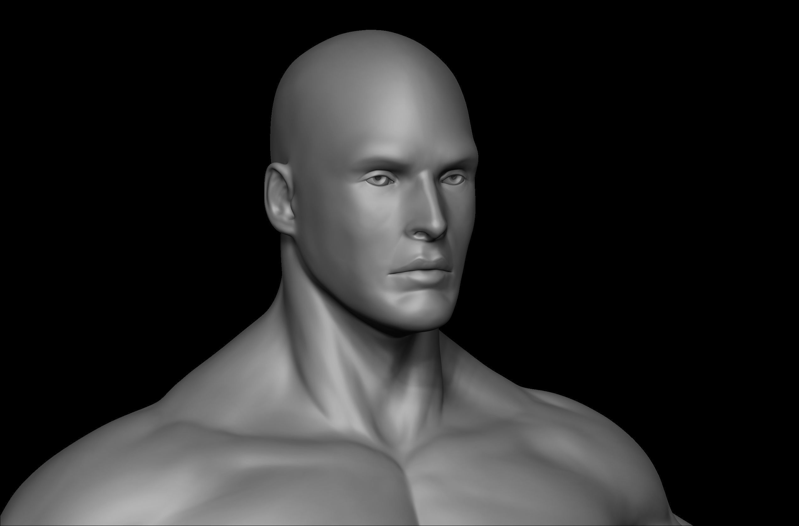 Male 3D Basemesh Model Low-poly 3D model_1