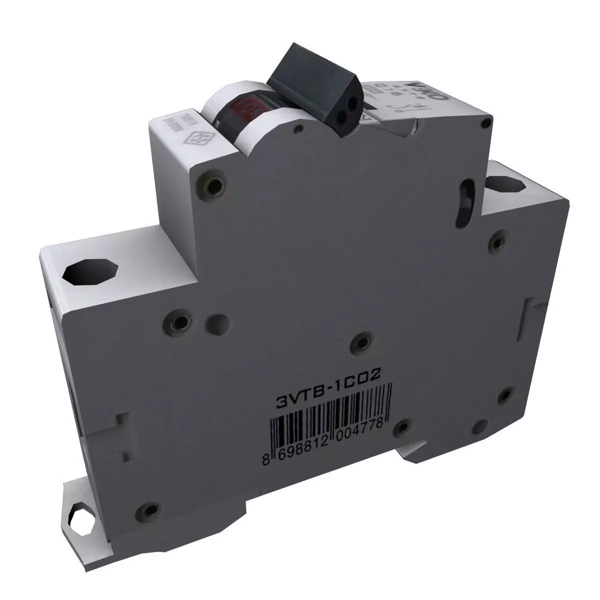 Lowpoly Fuse circuit breaker Low-poly 3D model_0