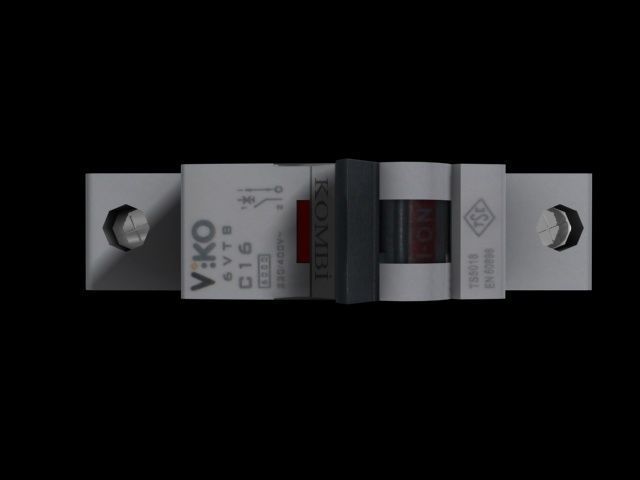 Lowpoly Fuse circuit breaker Low-poly 3D model_4