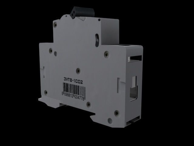 Lowpoly Fuse circuit breaker Low-poly 3D model_2