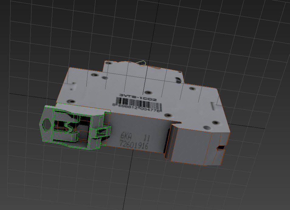 Lowpoly Fuse circuit breaker Low-poly 3D model_5
