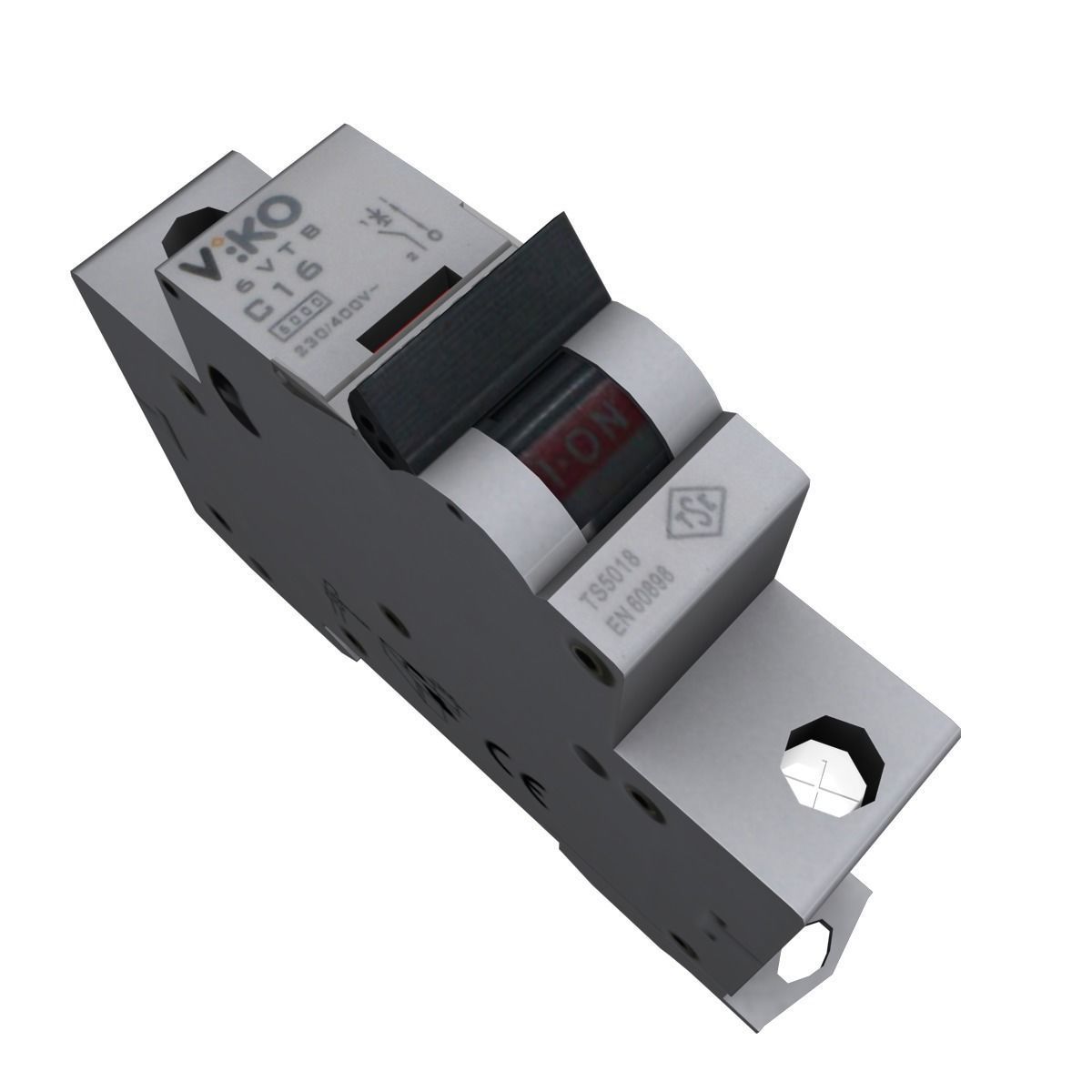 Lowpoly Fuse circuit breaker Low-poly 3D model_1