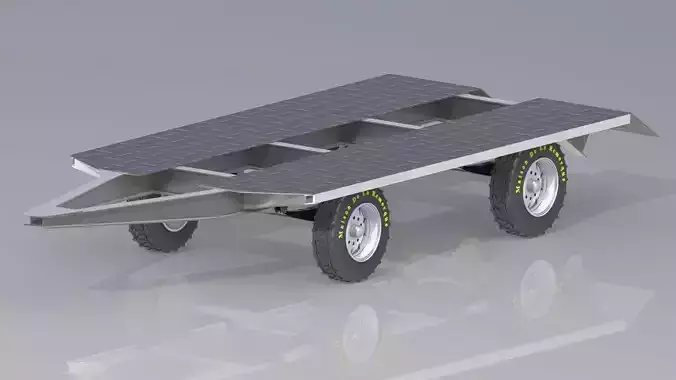 Trailer 3 with wheels and solar panel