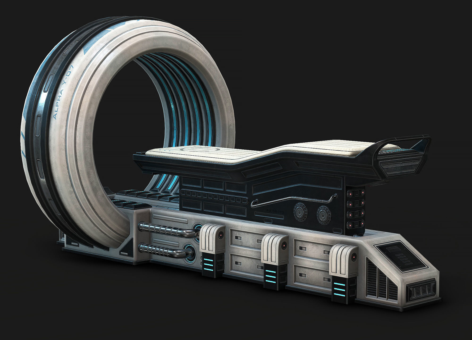 Sci Fi MRI low poly Low-poly 3D model_2