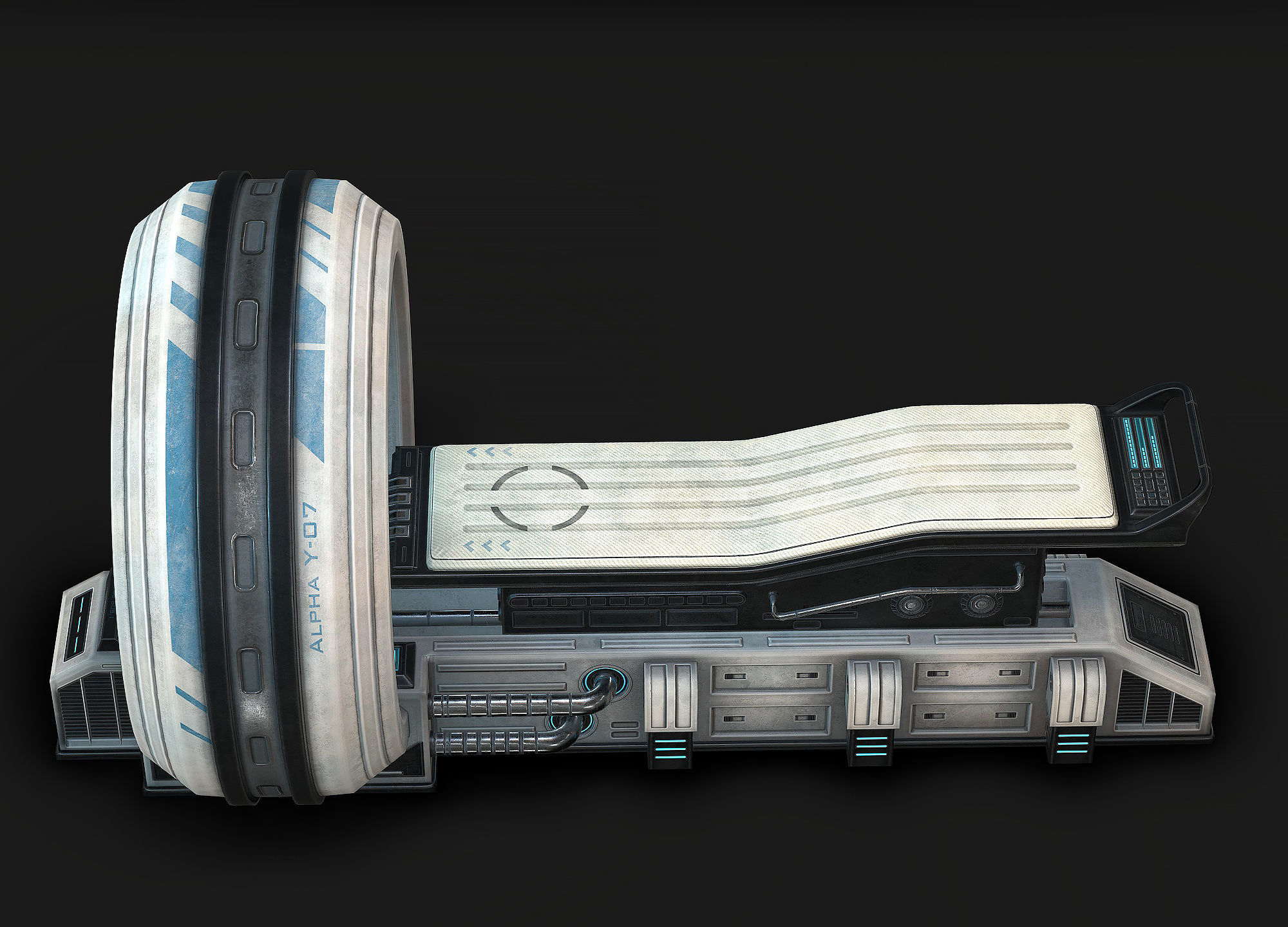 Sci Fi MRI low poly Low-poly 3D model_3