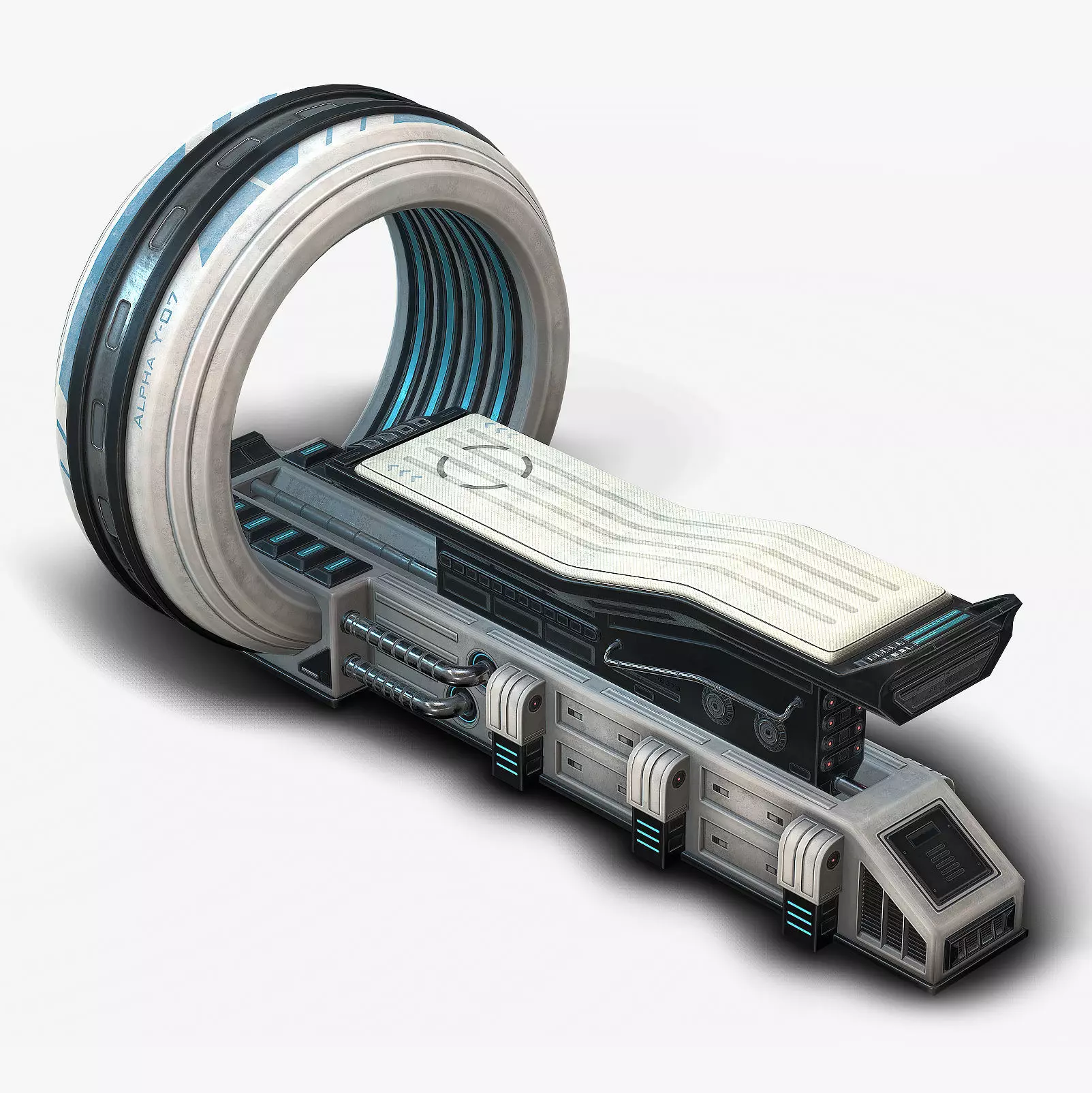 Sci Fi MRI low poly Low-poly 3D model_0