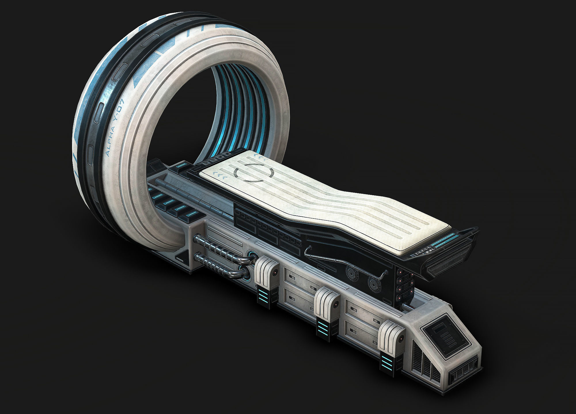 Sci Fi MRI low poly Low-poly 3D model_1