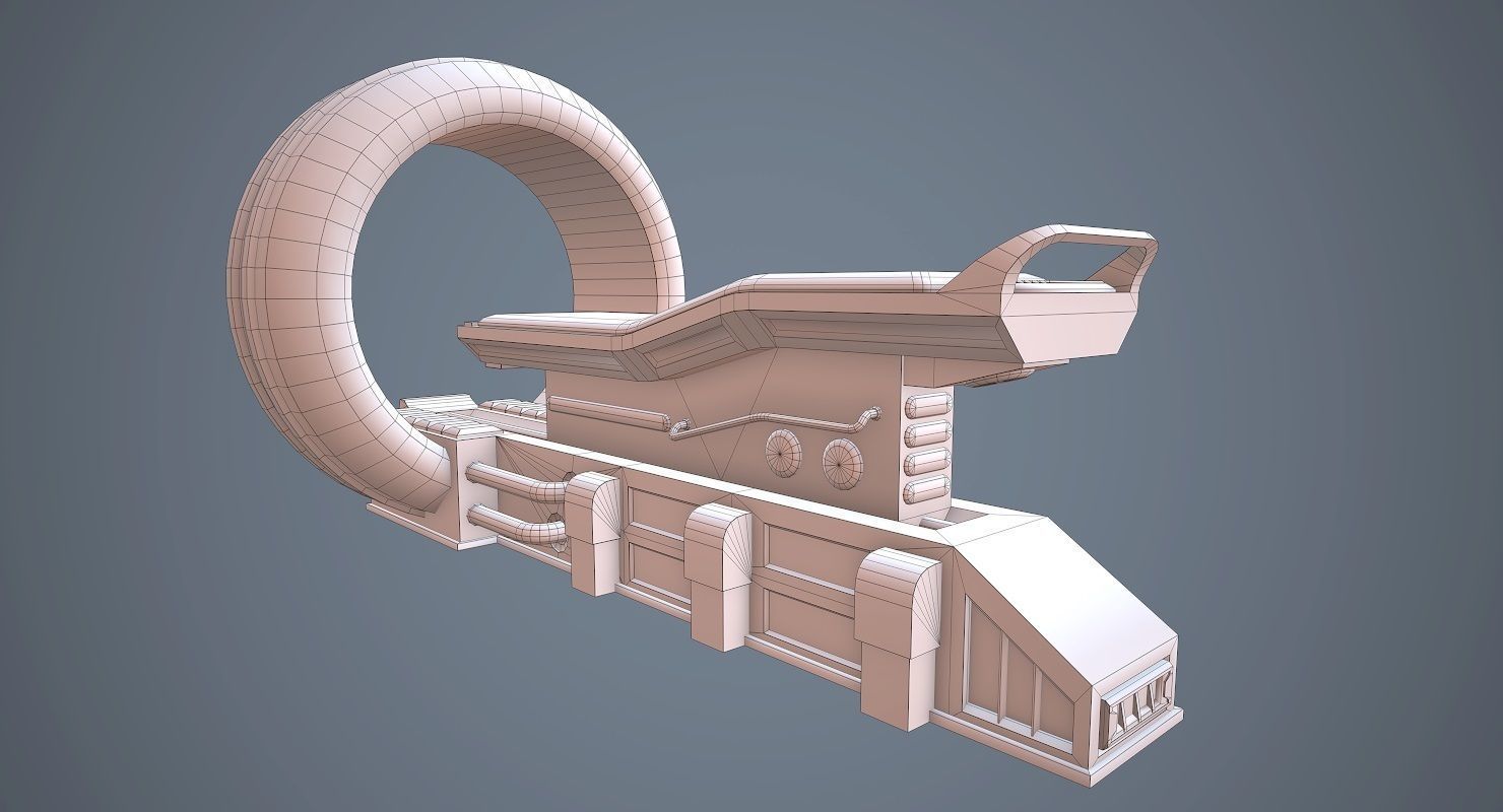 Sci Fi MRI low poly Low-poly 3D model_7