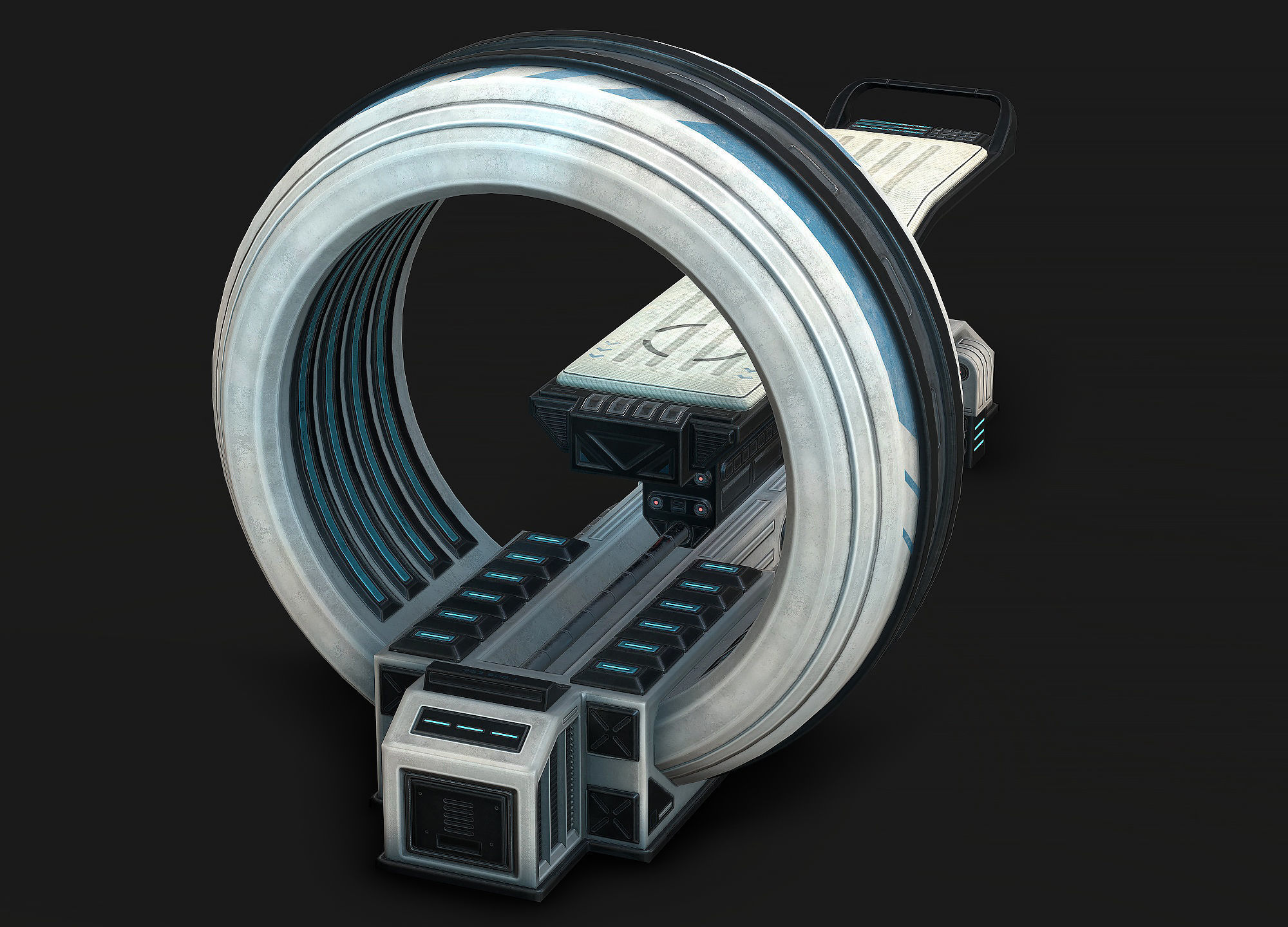 Sci Fi MRI low poly Low-poly 3D model_5