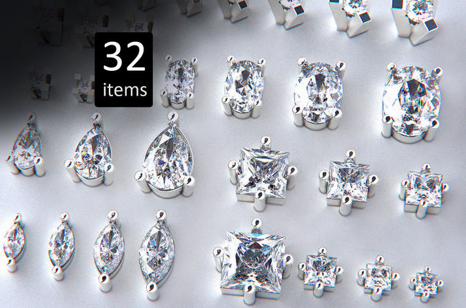 Jewelry Heads Pack 3D print model