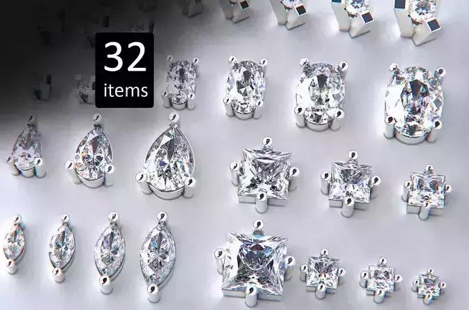 Jewelry Heads Pack 3D print model