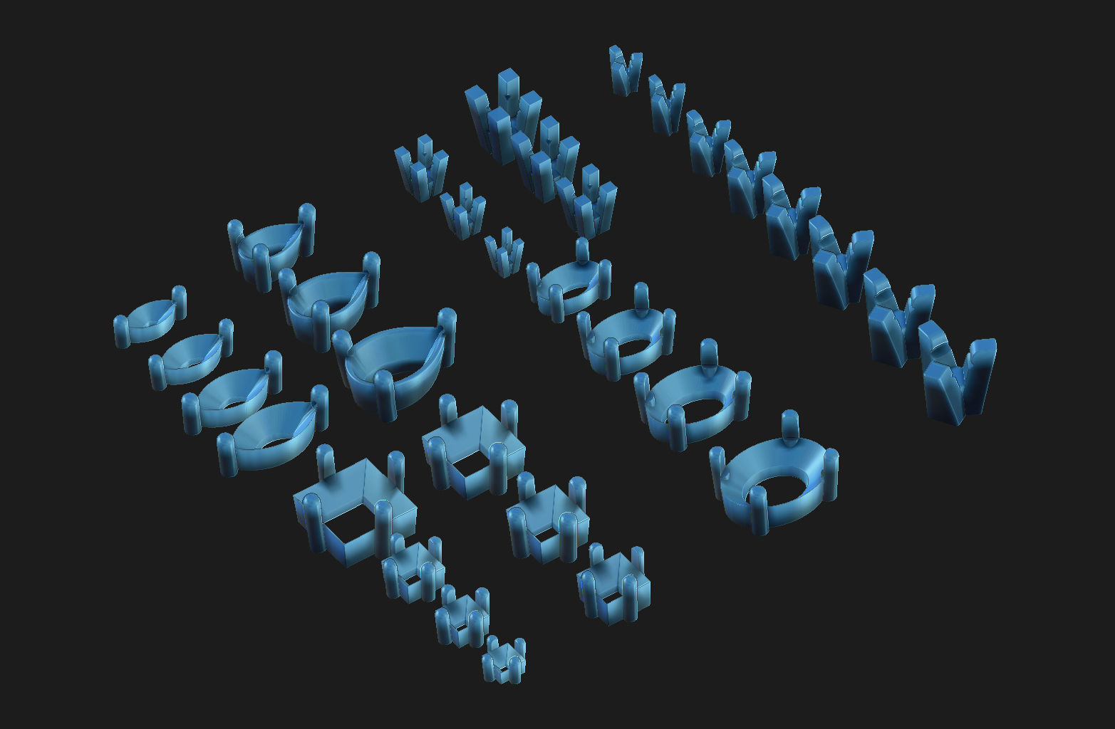 Jewelry Heads Pack 3D print model_5