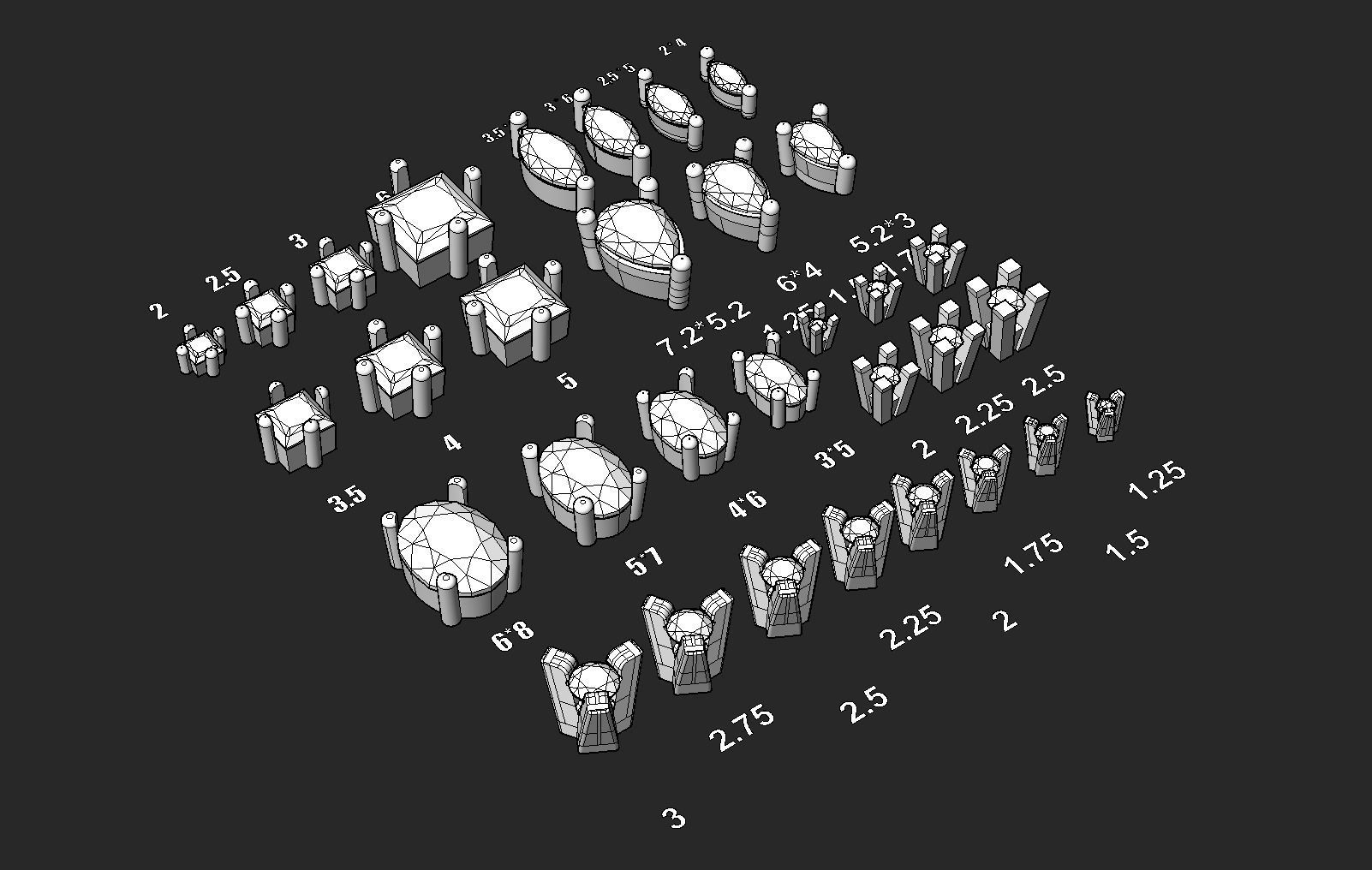 Jewelry Heads Pack 3D print model_3