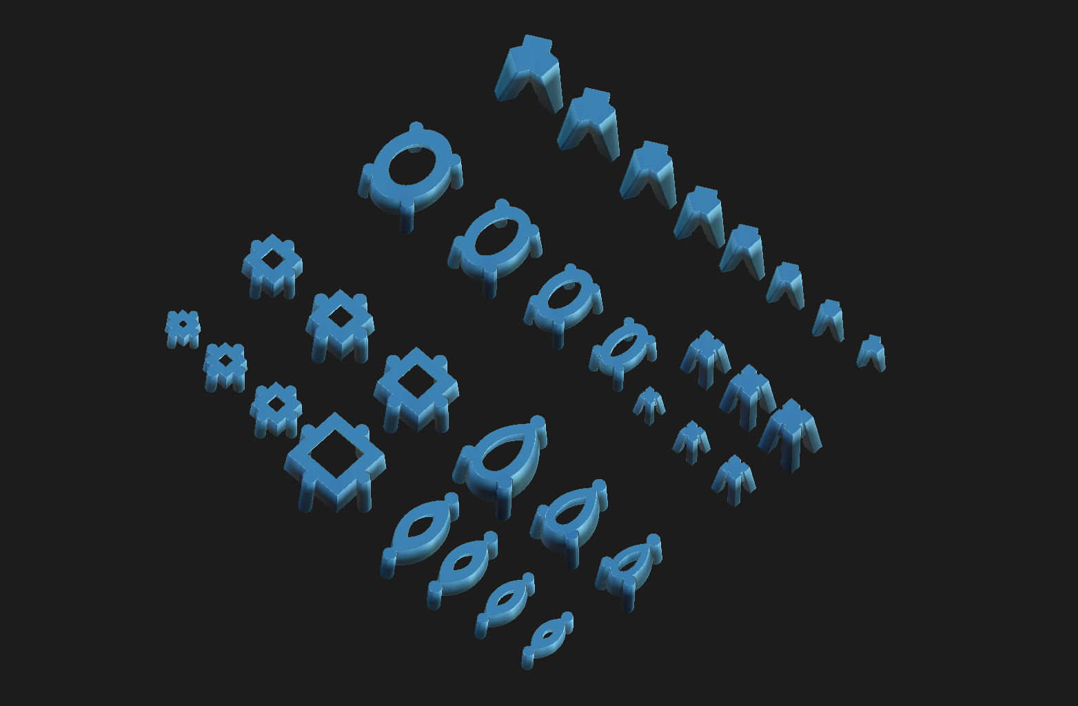 Jewelry Heads Pack 3D print model_6