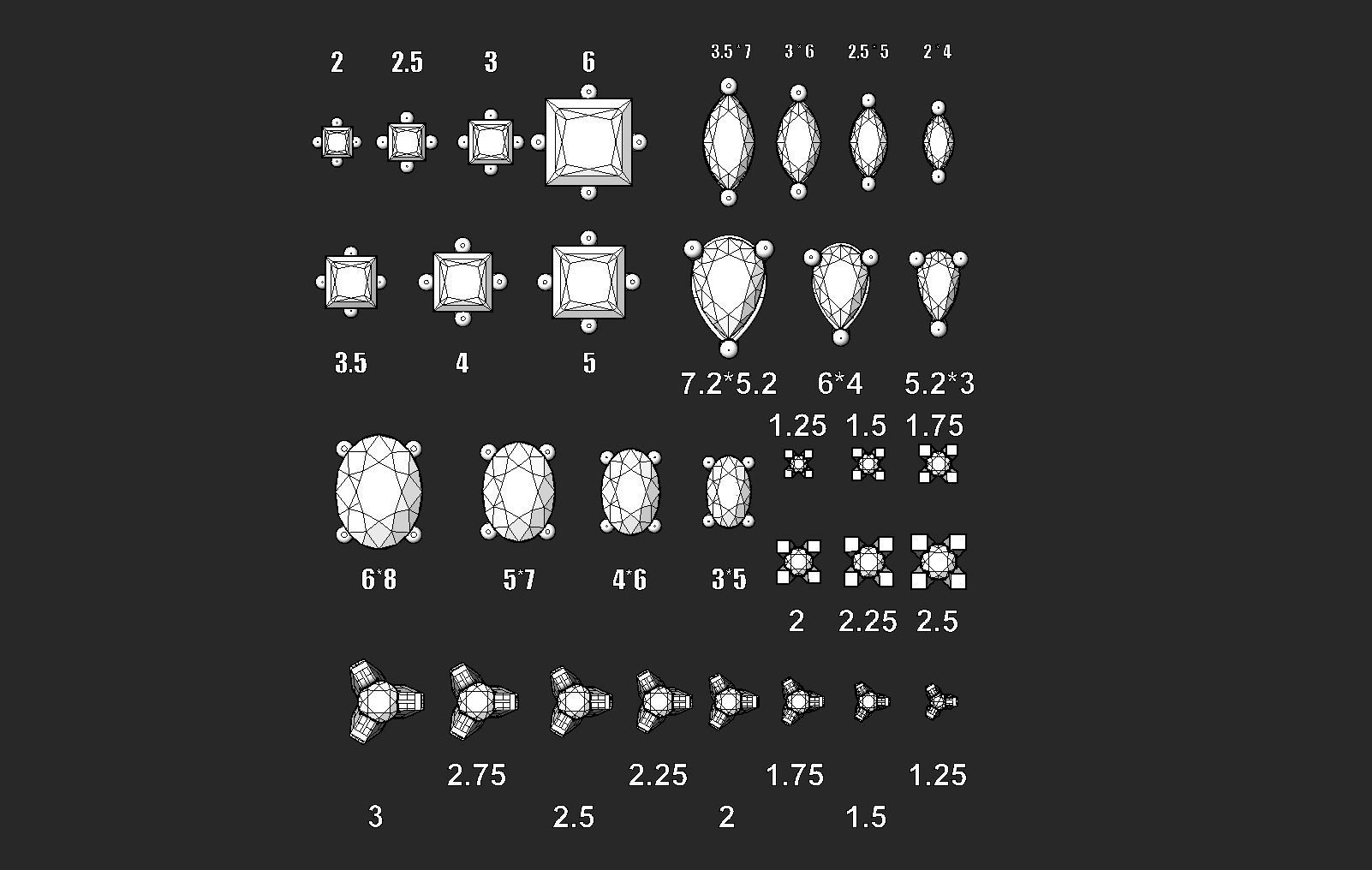 Jewelry Heads Pack 3D print model_4