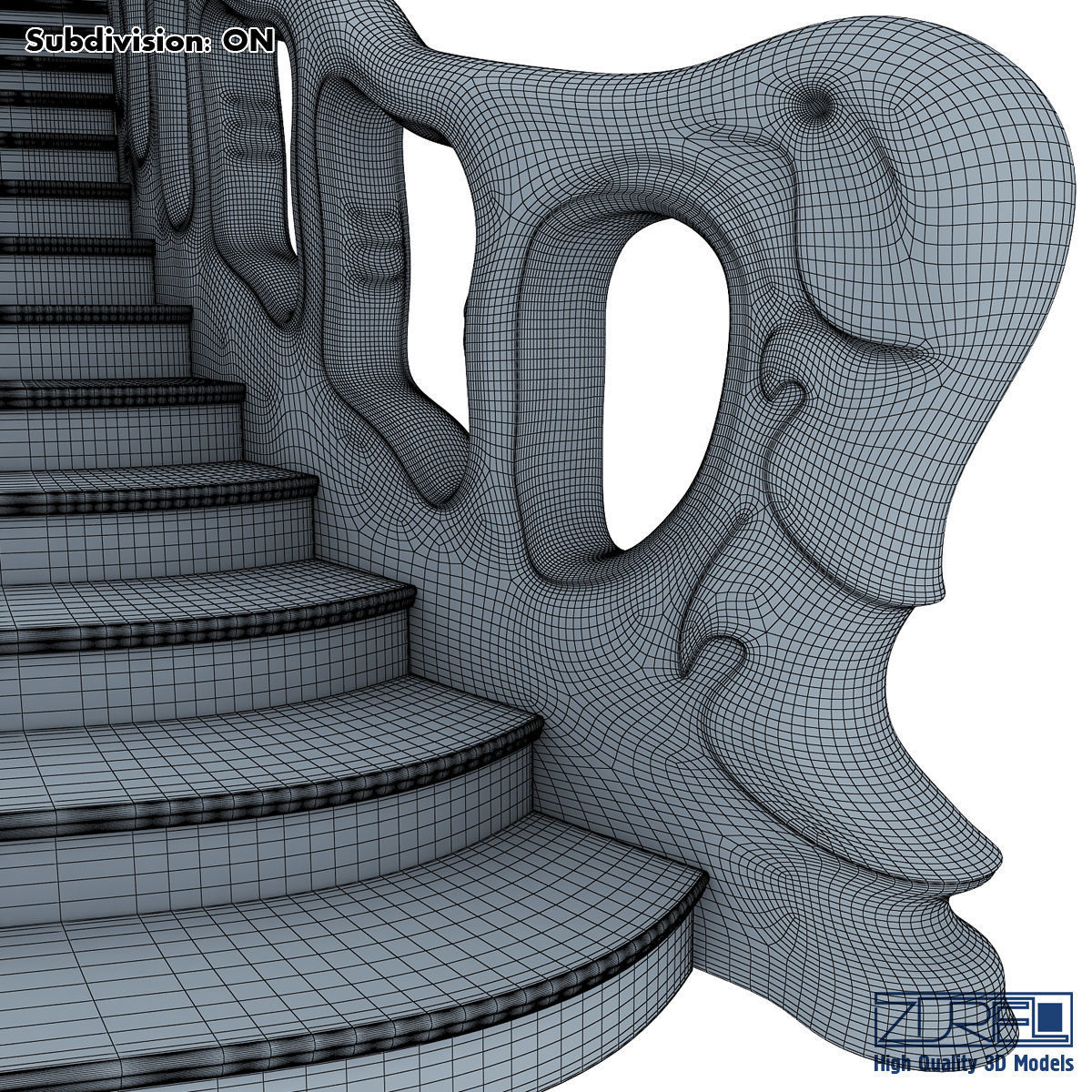 Stairs staircase 3D model_20