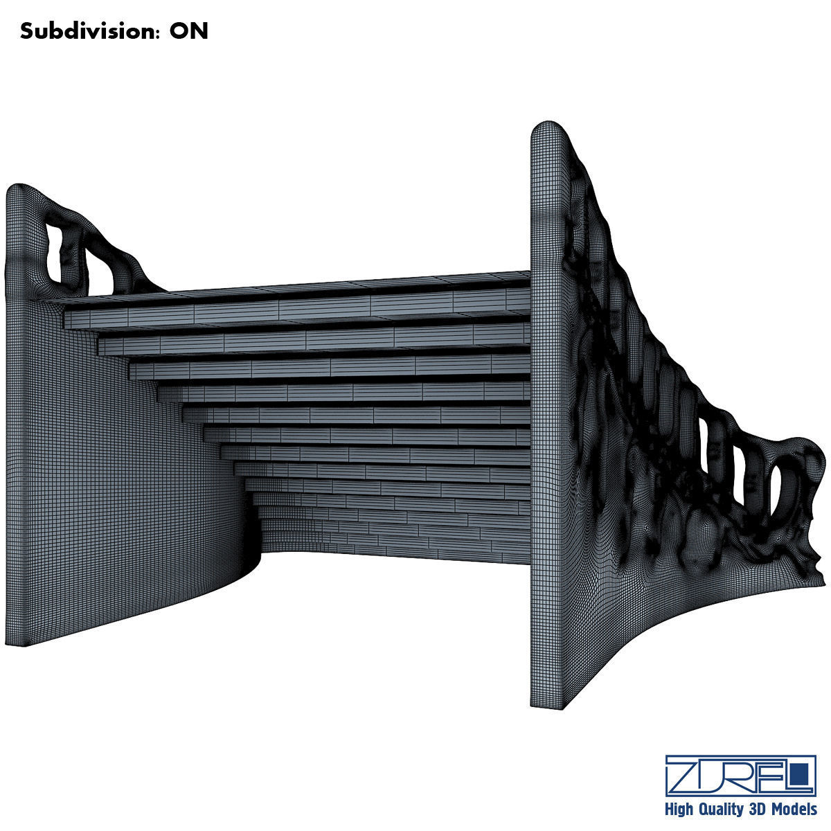 Stairs staircase 3D model_16
