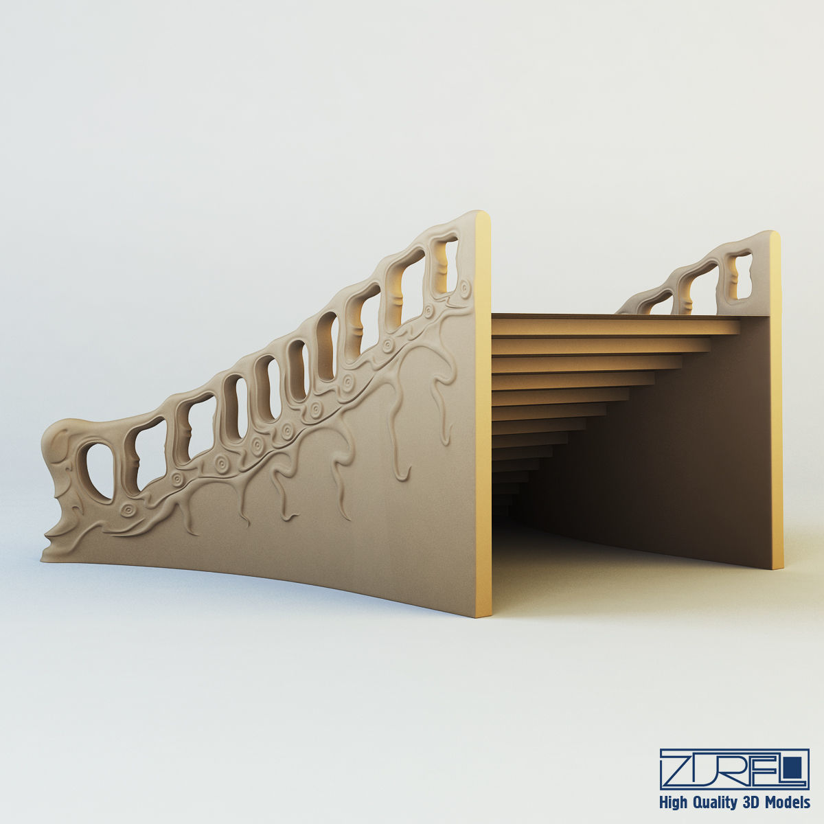 Stairs staircase 3D model_4